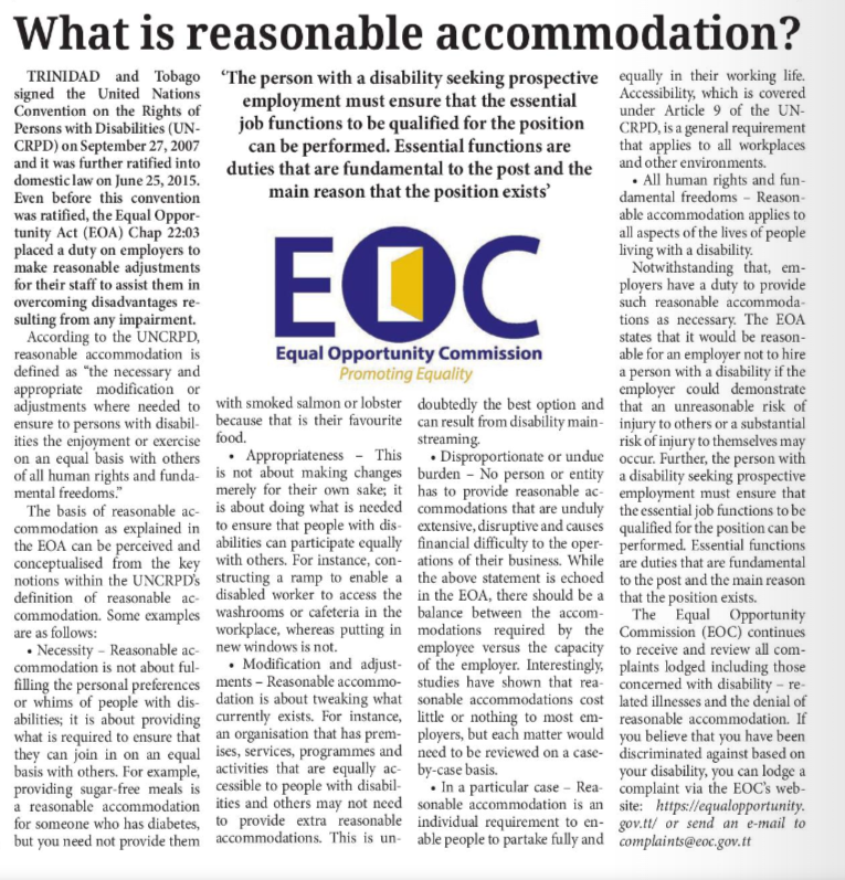 What is reasonable accommodation
